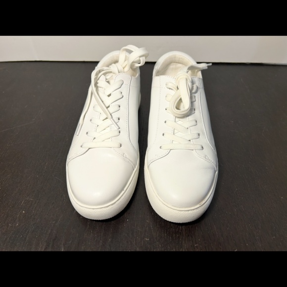 Kenneth Cole Leather Kam Sneakers White/Gold Womans 6 - Picture 4 of 16